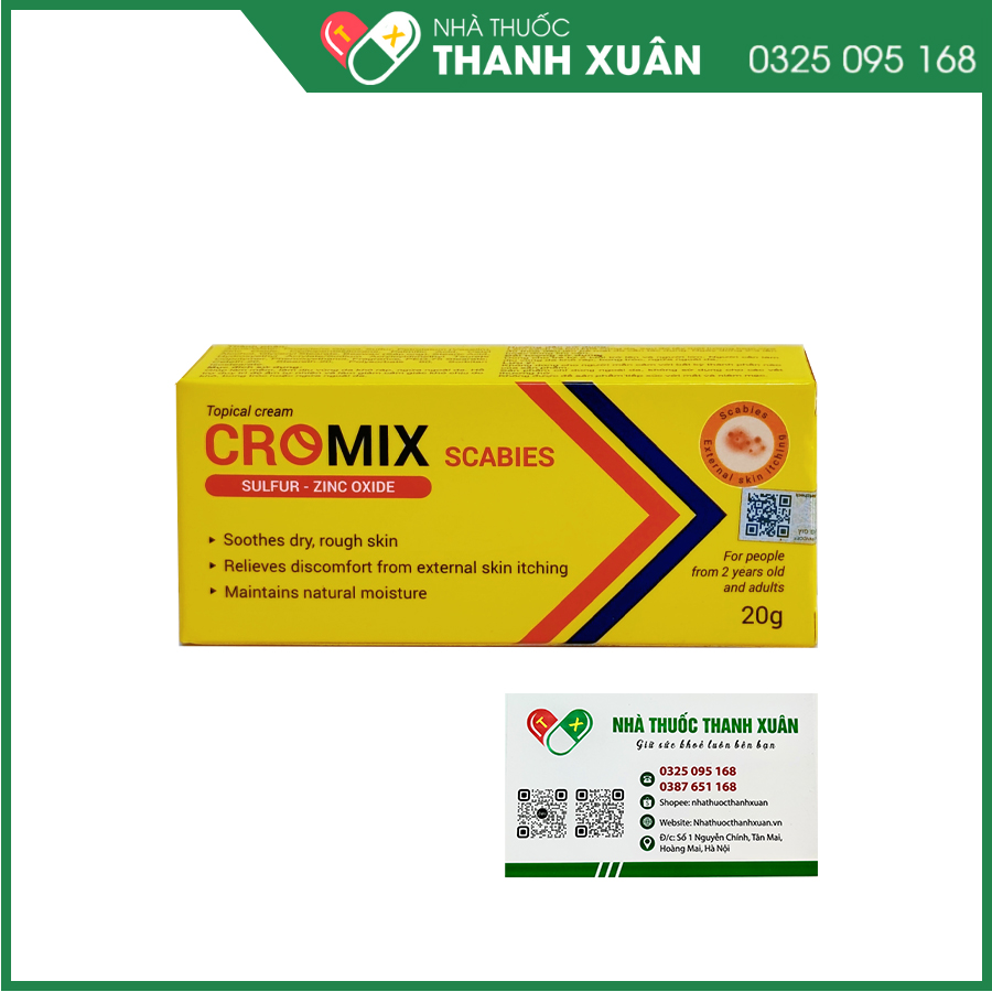 Kem Bôi Cromix giúp hỗ trợ làm mềm da, giảm khô ráp, ngứa ngoài da